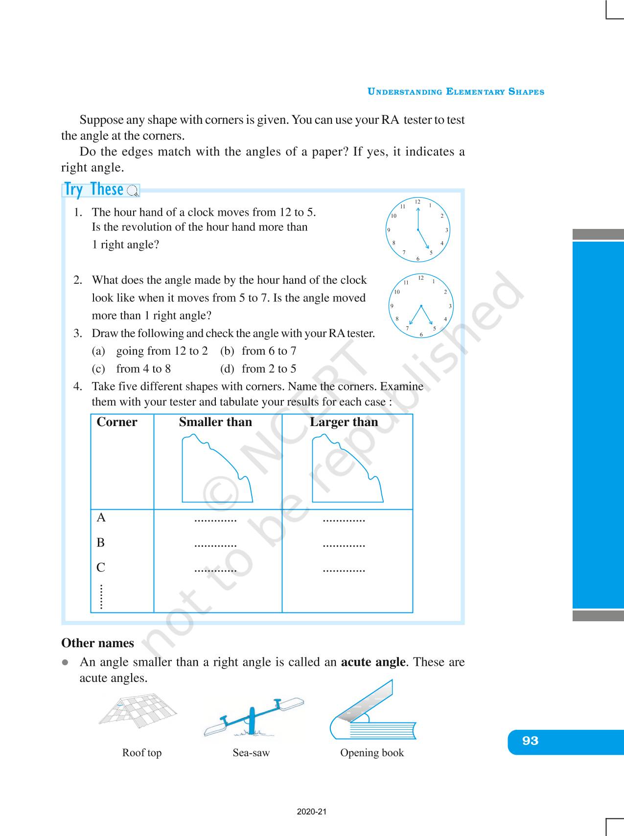 Understanding Elementary Shapes - NCERT Book Of Class 6 Mathematics